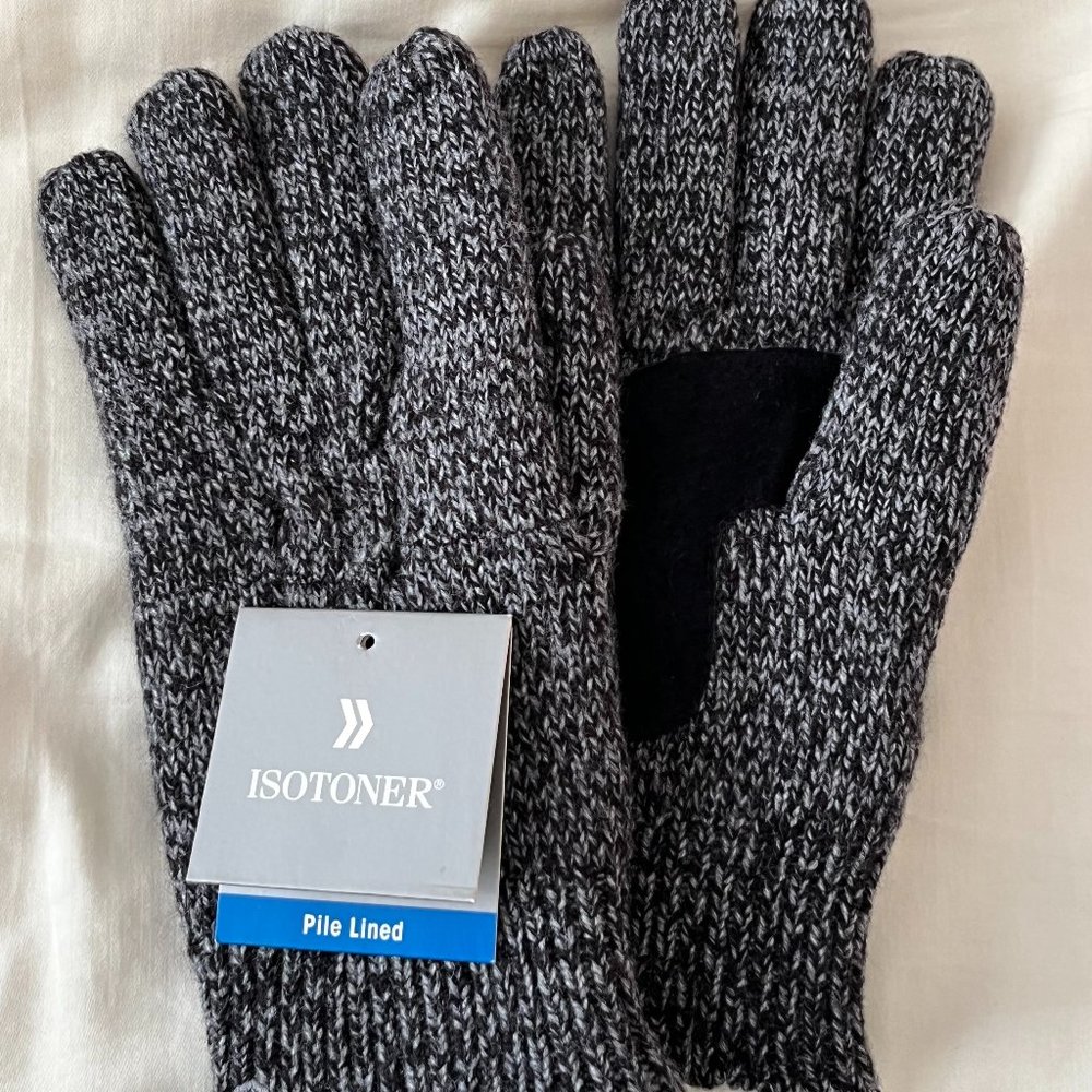 *Brand New* NBW NWT ISOTONER Women's Pile Lined Knit Gloves